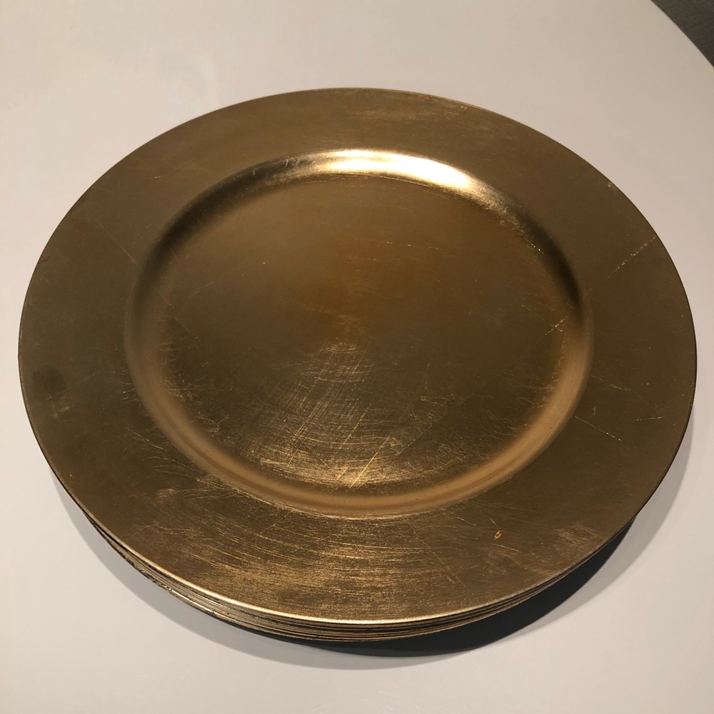 9 gold chargers